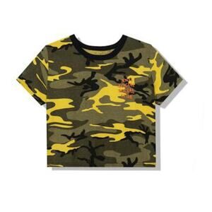Anti-Social Social Club Camo Crop Top Tee Size Medium